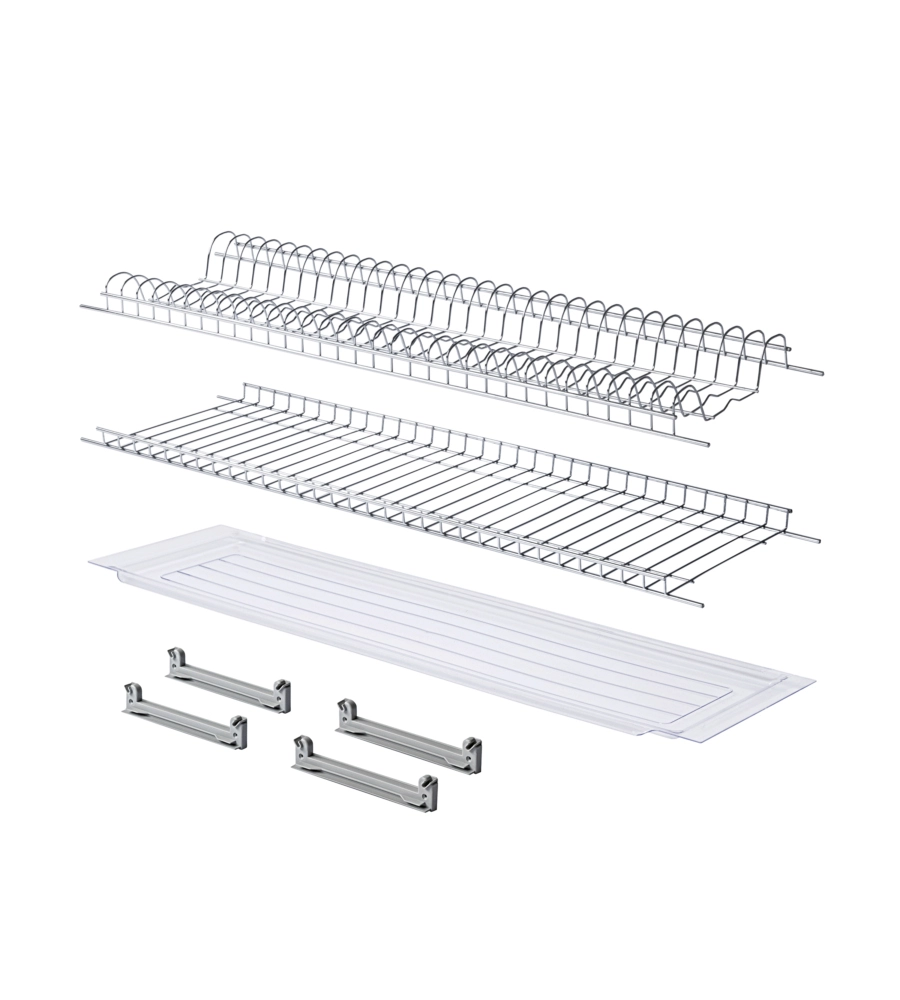 Kit scolapiatti inox per pensile da 45 cm